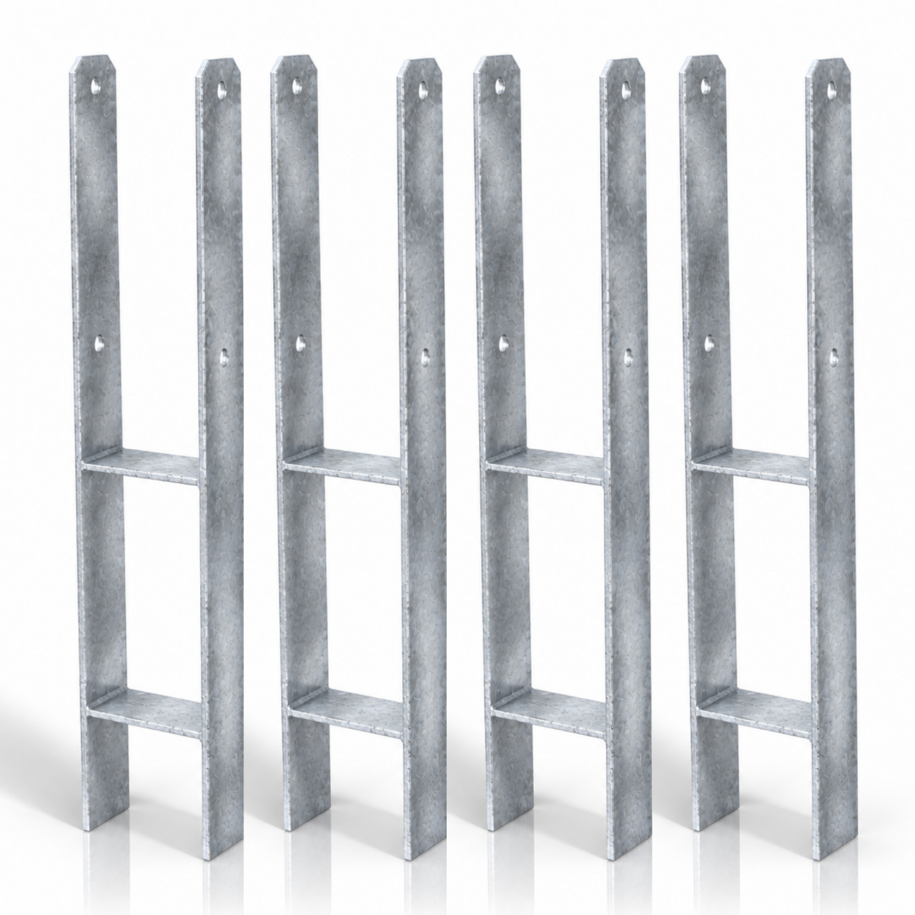 HPfostenträger zum Einbetonieren 101 x 600 5 mm 4erSet
