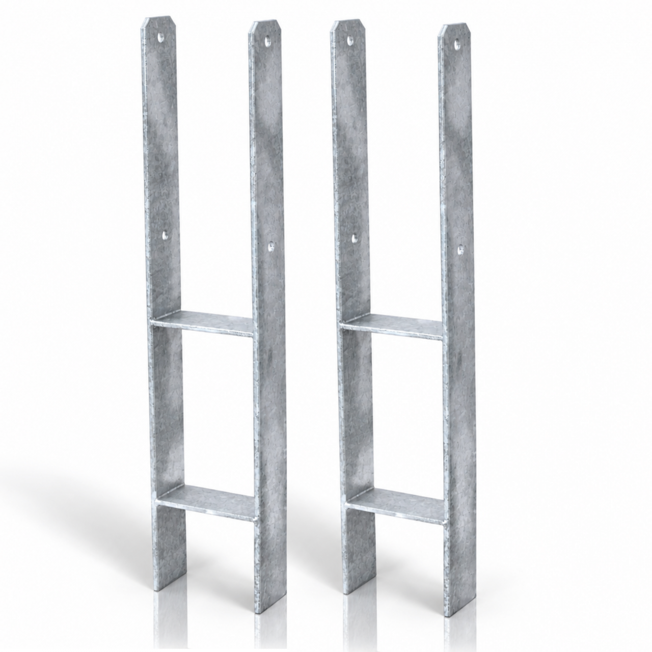 HPfostenträger zum Einbetonieren 121 x 600 5 mm 2erSet
