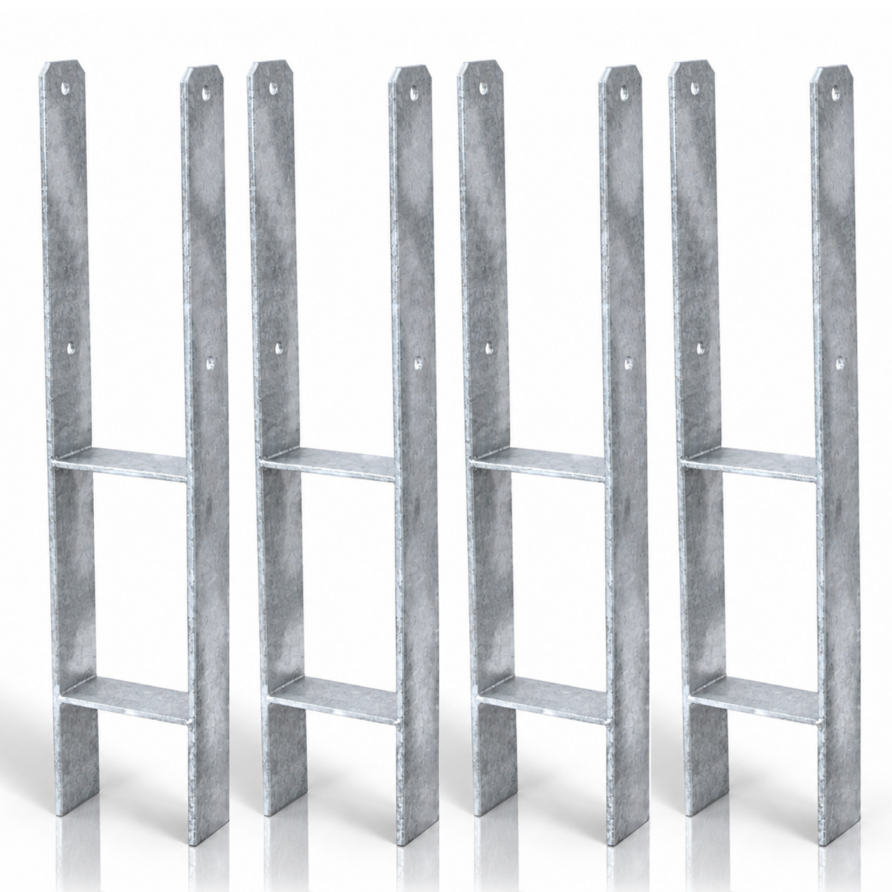HPfostenträger zum Einbetonieren 121 x 600 5 mm 4erSet