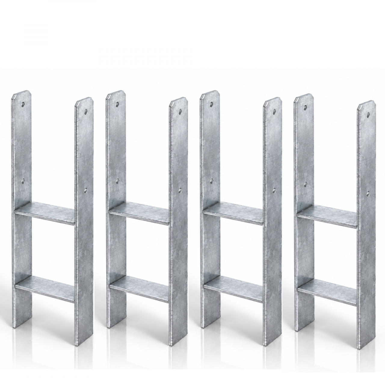 HPfostenträger zum Einbetonieren 141 x 600 6 mm 4erSet