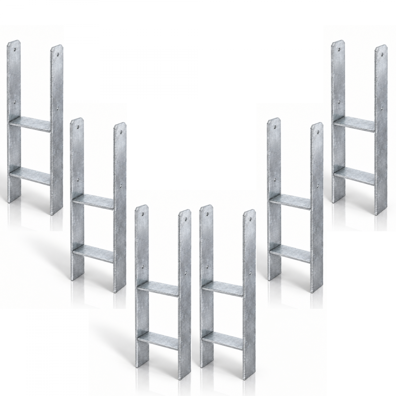 HPfostenträger zum Einbetonieren 141 x 600 6 mm 6erSet