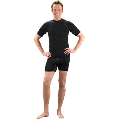 Funktionsboxershort, kurz, schwarz, Größe S