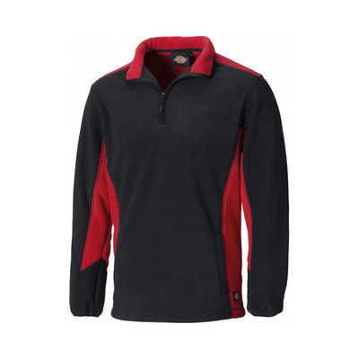 Fleece-Pulli INDUSTRY rot/schwarz, Größe M