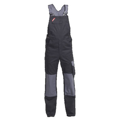 Light Latzhose 3270-745, Schwarz/Grau, Größe 46