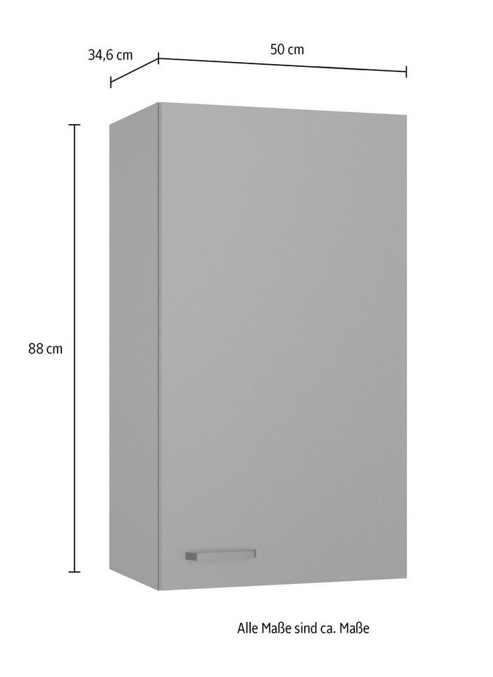 OPTIFIT Hängeschrank OPTImulti Breite 50 cm, Höhe 89,6 cm, mit 1 Tür, 2 Einlegeböden Bild 3