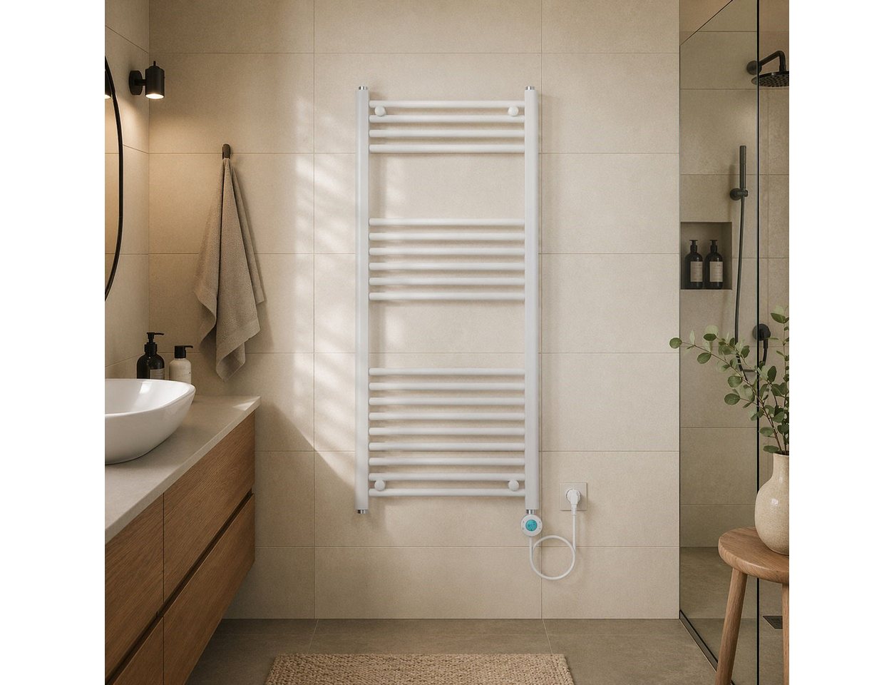 Sanotechnik Badheizkörper E-Bozen 50x112cm, elektrisch, 500W Bild 2