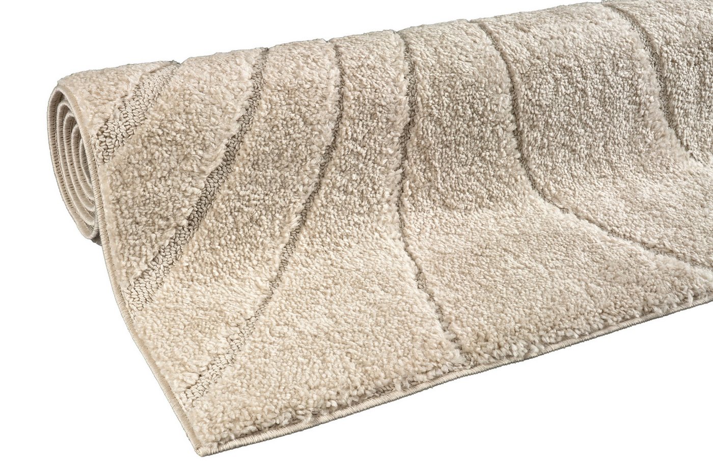 OTTO home Teppich Lavia, Wellenmuster, Hoch-Tief, rechteckig, Höhe: 20 mm, Linienmuster, modernes Design, 3D Optik, Designteppich, Wohnzimmer Bild 3