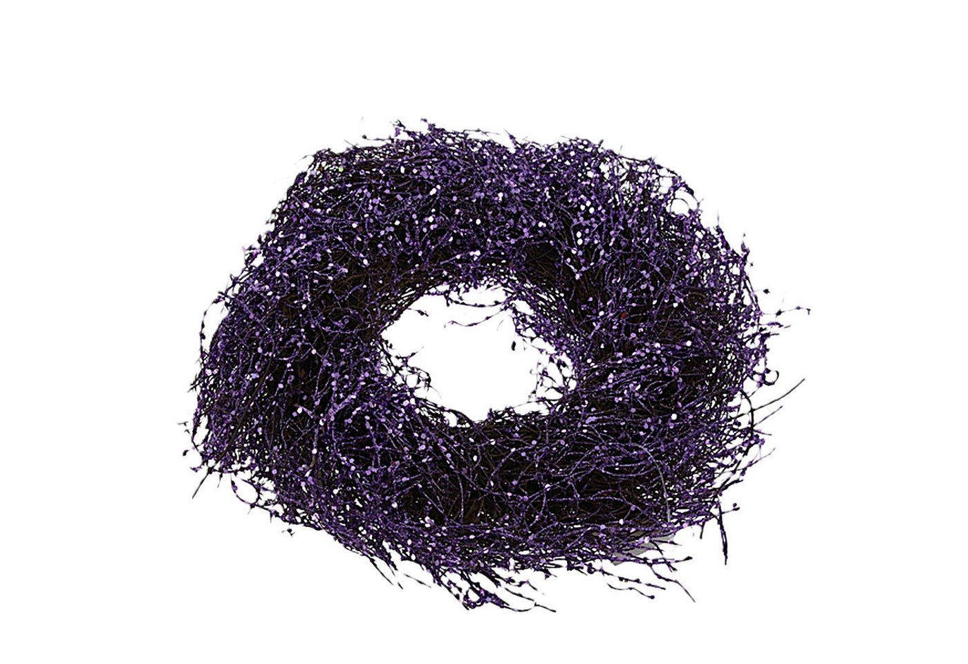 Deko AS Dekokranz Sisalkranz mit Glimmer – Lila – Ø 25 cm – Türkranz & Wandkranz – Bild 2