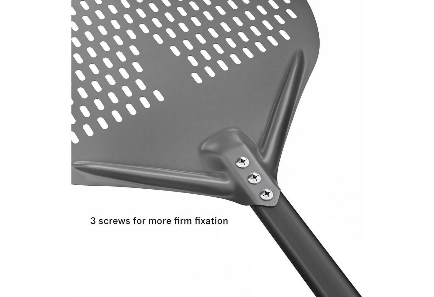 LuxusKollektion Pizzaschieber Perforierter Pizzaschieber Hart Eloxiertes Aluminium 14 Zoll Bild 2