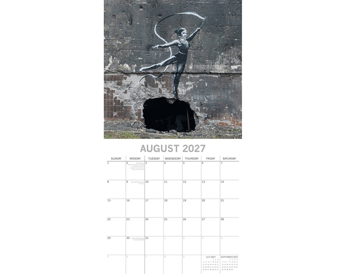 Wandkalender Urban Art – Banksy 2027 – 16-Monatskalender: Original Gifted Statio