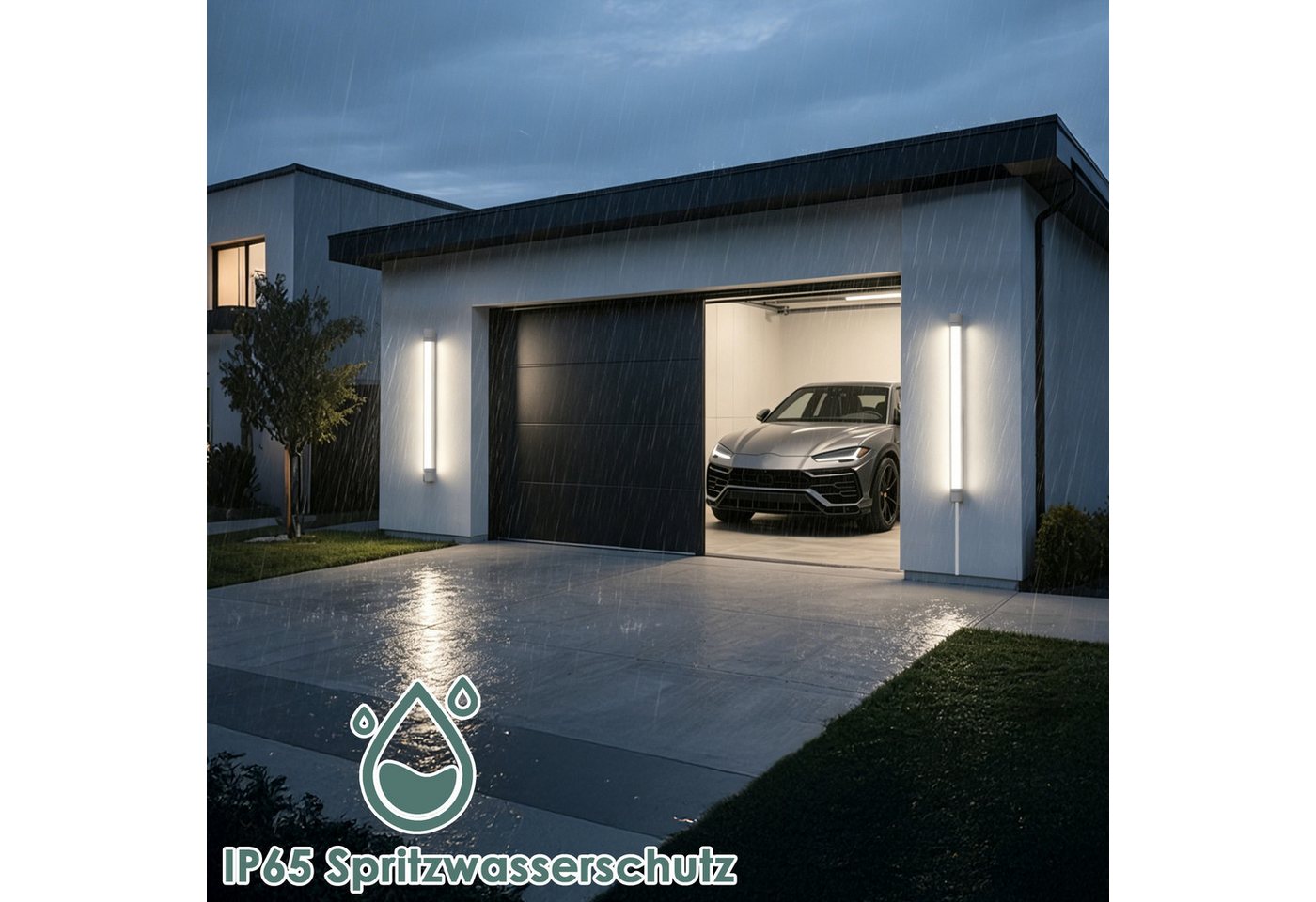 Lujasi LED Deckenleuchte 4er Pack LED Feuchtraumleuchte 90cm 24W - Feuchtraum Wannenleuchte, flimmerfrei, LED fest integriert, Neutralweiß, LED Röhre für Kellerlampe, Werkstattlampe, Küchenlampe, Badlampe Bild 4