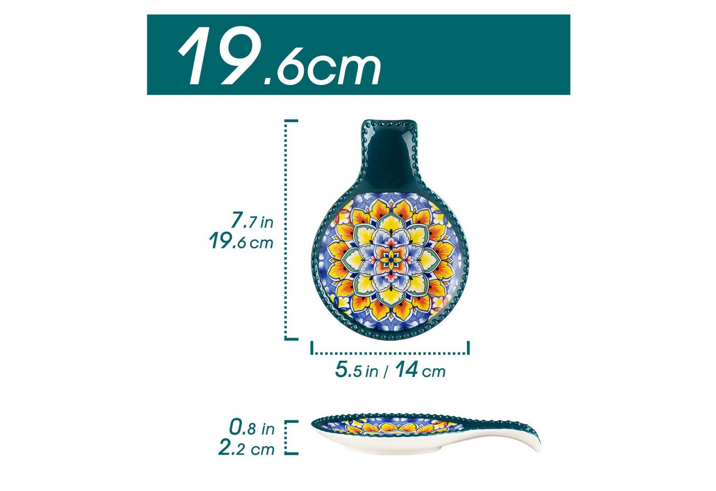 vancasso Kochlöffelhalter 2tlg Porzellan Set, Kochlöffelablage für Kochlöffel und Pfannenwender, (Set, 2-tlg) Bild 3