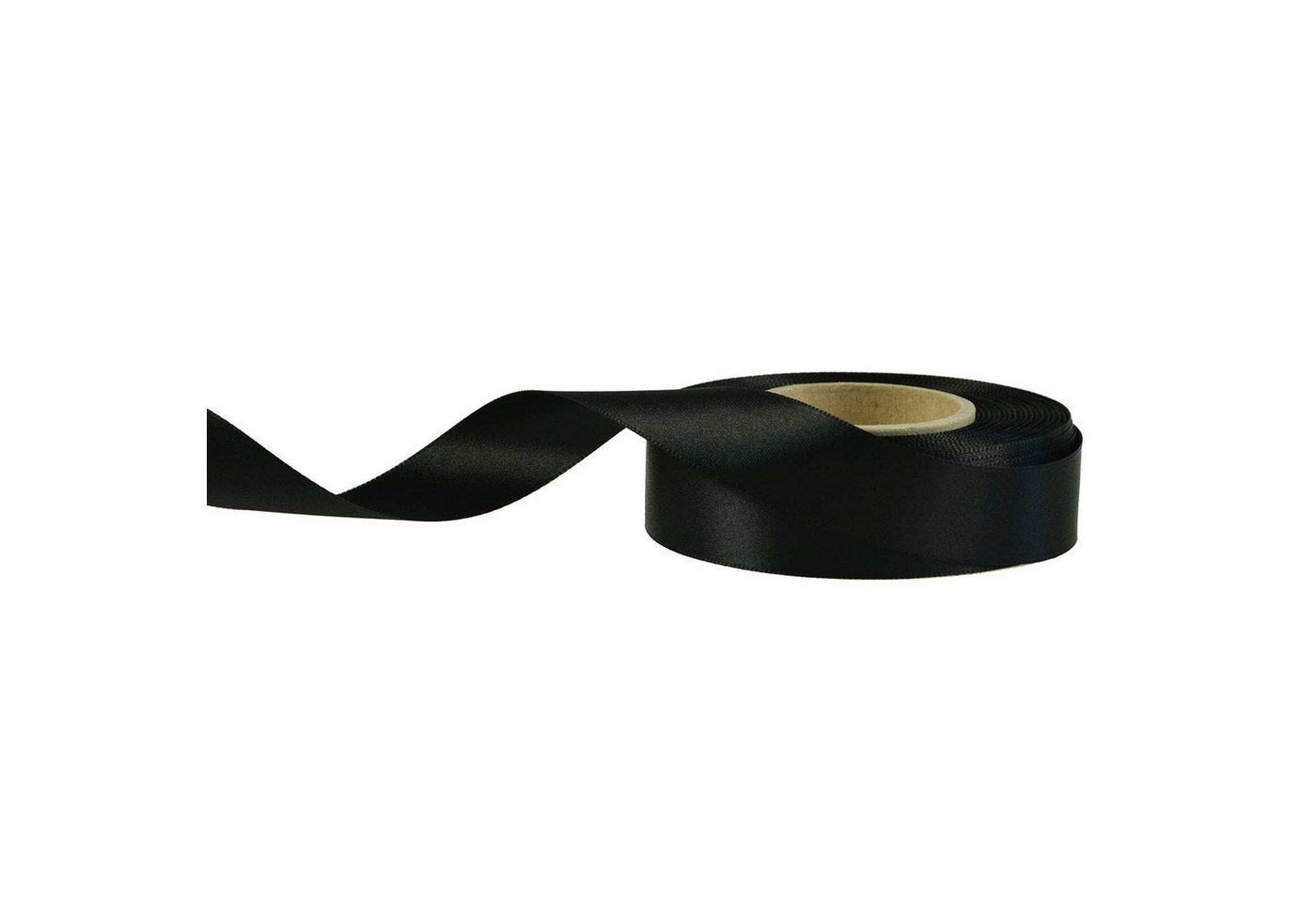 maDDma Geschenkband 20m Satinband beidseitig 24mm, Dekoband Geschenkband, schwarz Bild 5