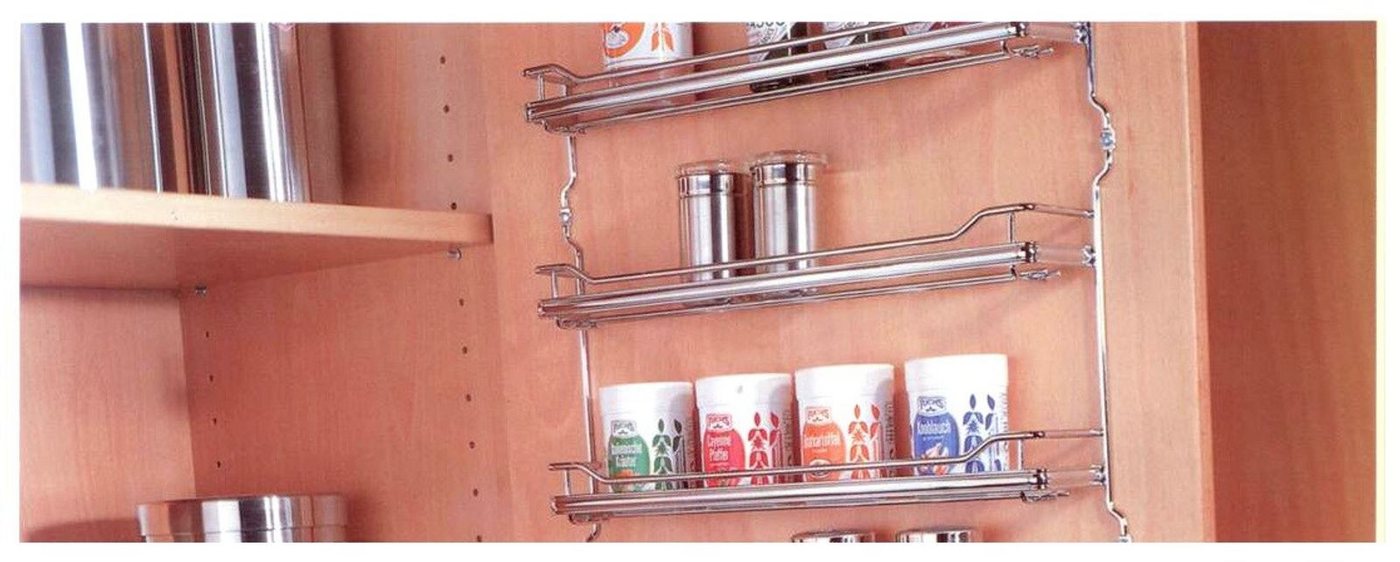 WESCO Mehrzweckregal Wesco Gewürzbord Gewürzregal Einbau Küchenschrank B= 43,5 cm Ablage Al