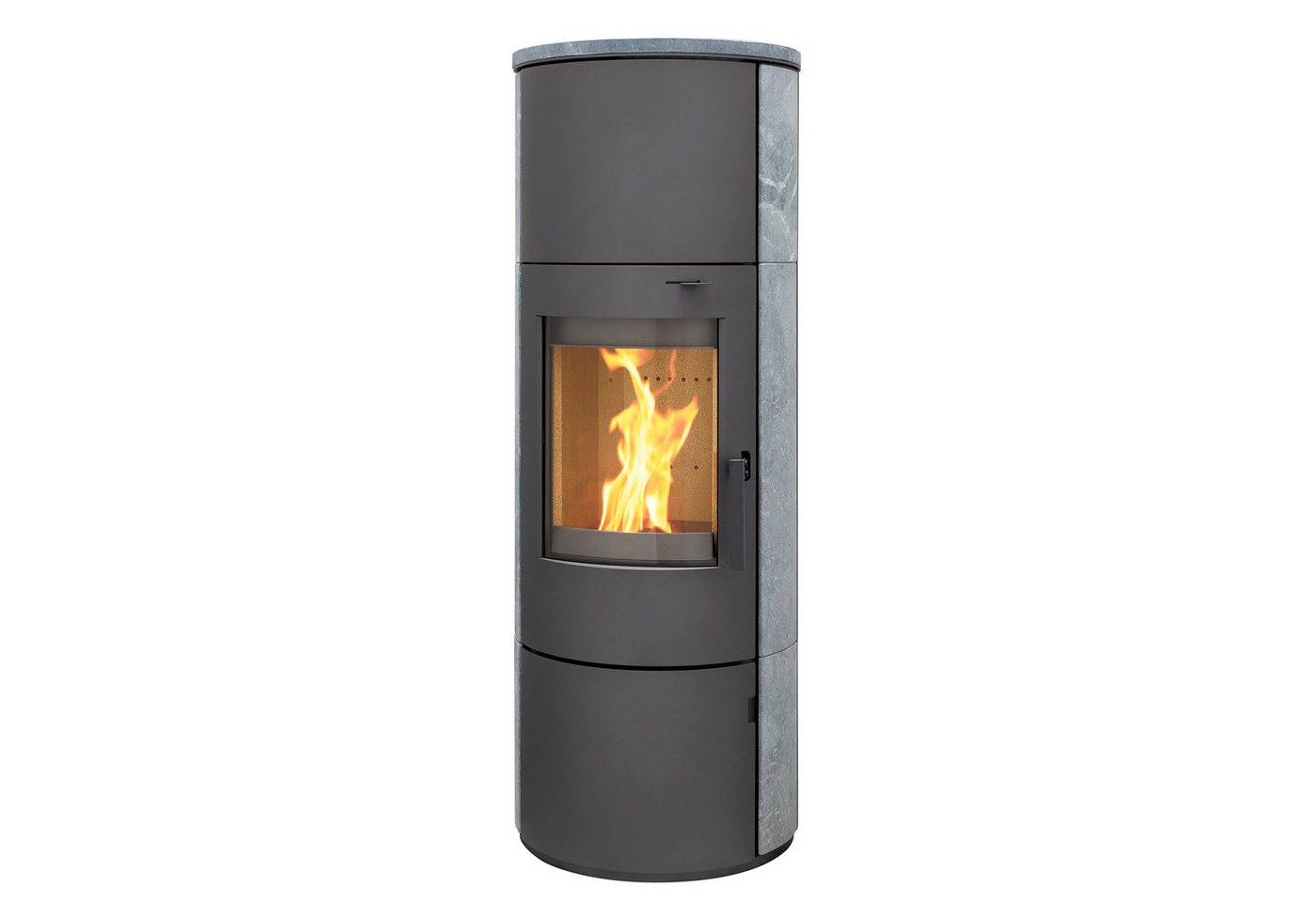 Thermia Kaminofen München XL Stahl gussgrau Speckstein, 7 kW, Dauerbrand Bild 4