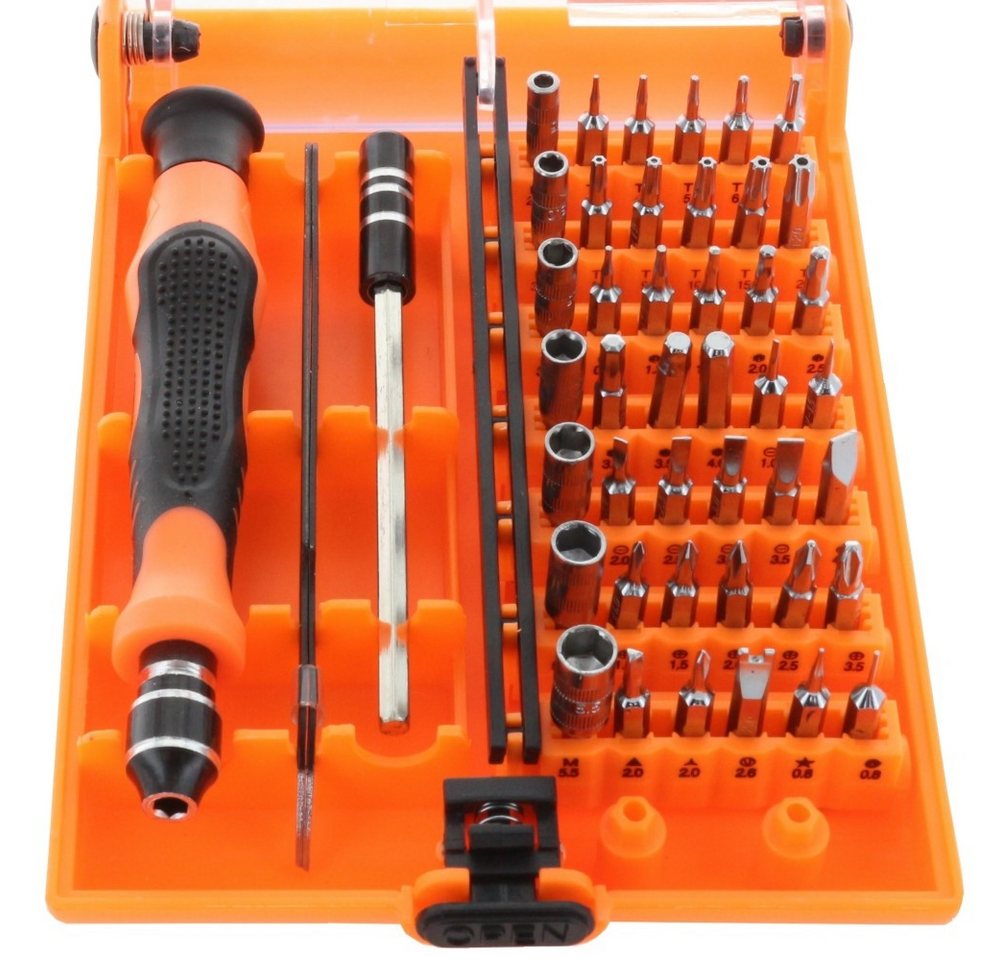 Jakemy Bit-Schraubendreher Feinmechaniker Schraubendreher Set - Feinmechanik Werkzeug Set, (Set, 46 St), 46 teilig in praktischer Aufbewahrungsbox