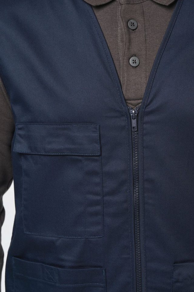 WK. Designed To Work Arbeitsweste Unisex-Weste aus Baumwollpolyester mit mehreren Taschen