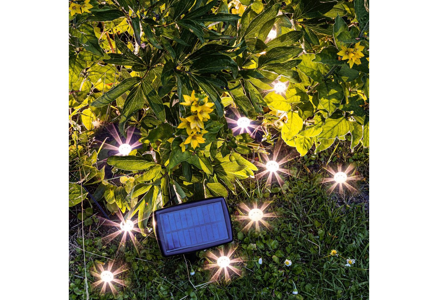 Meinposten Gartenleuchte Solarlampen Solarleuchten Pflanzstrahler Balkon Kübel Garten 10x LED, LED fest integriert Bild 5