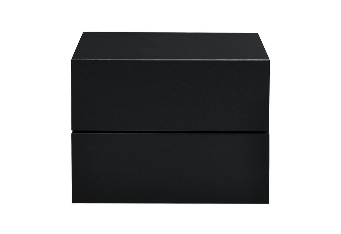 en.casa Hängeschrank »Ampfing« Wandschrank mit 2 Schubladen 40x29x30 cm Schwarz Bild 4