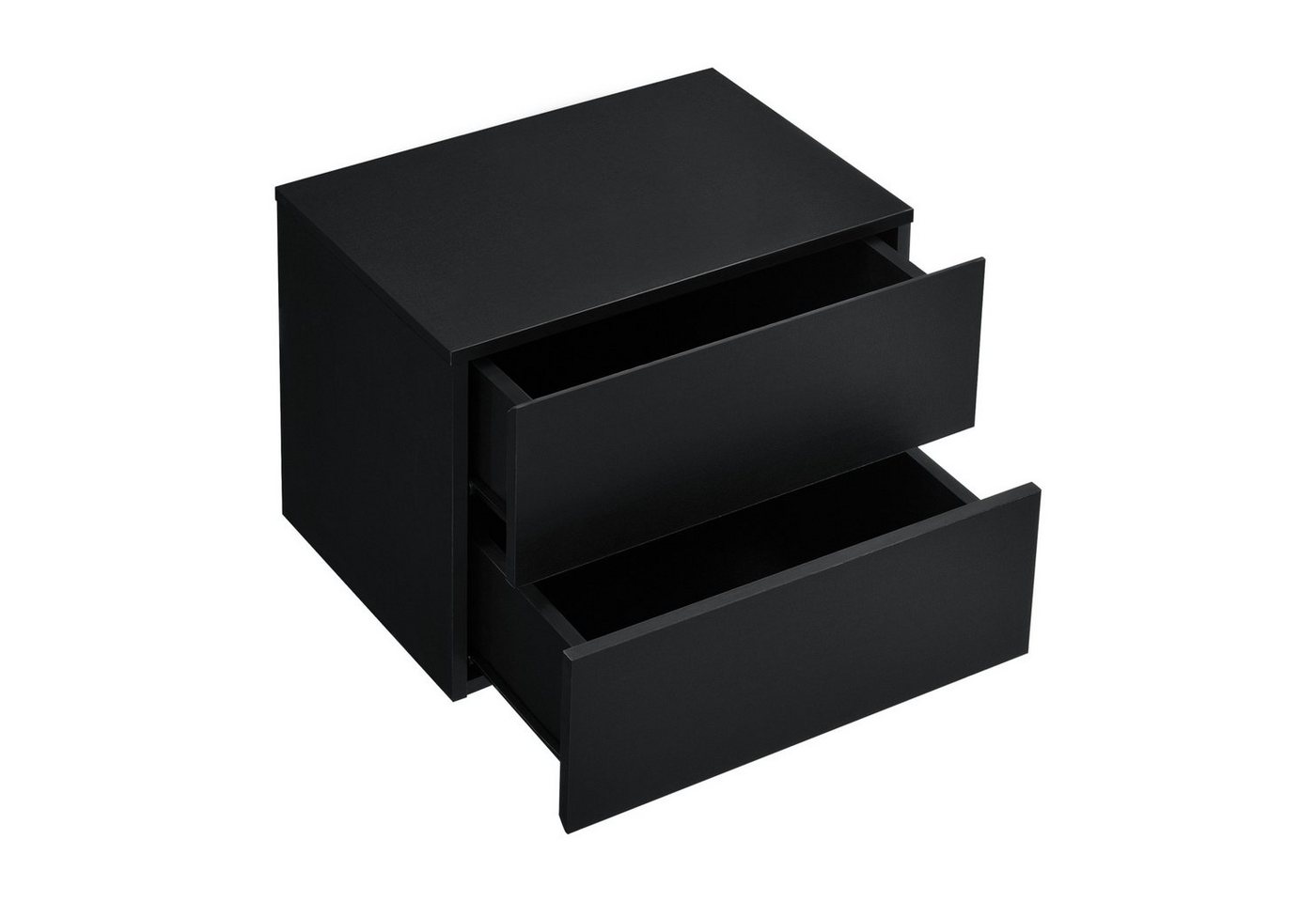 en.casa Hängeschrank »Ampfing« Wandschrank mit 2 Schubladen 40x29x30 cm Schwarz Bild 5