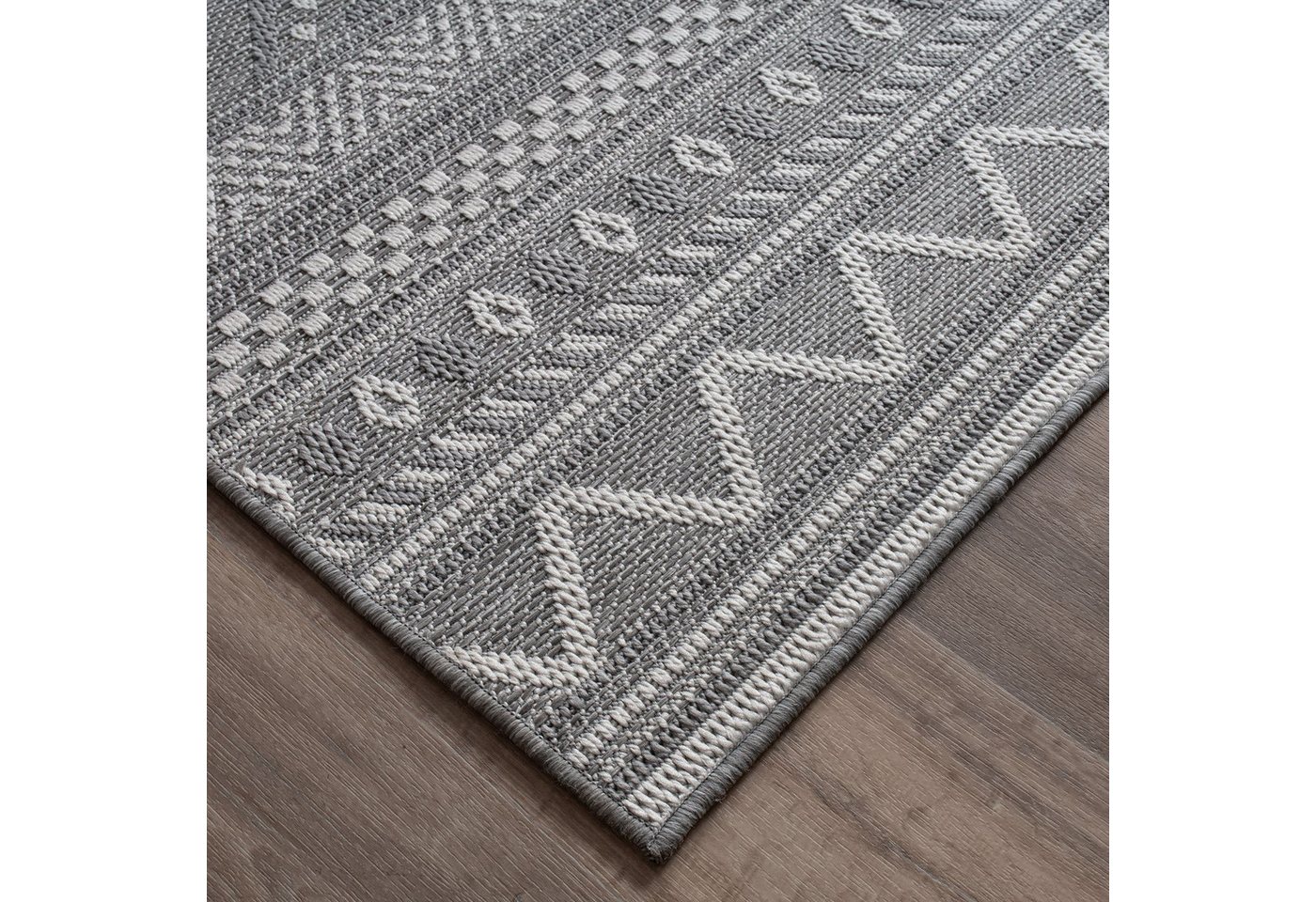 TT Home Teppich Badezimmer, Diele, Esszimmer, Flur, Küche, Schlafzimmer, Wohnzimmer, A, rund, Höhe: 4 mm, In-& Outdoor Teppich Wetterfest Balkon Küche Wohnzimmerteppich