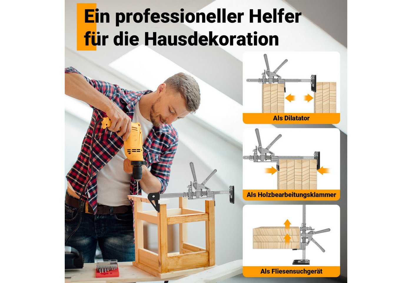 Clanmacy Plattenheber Handwerkzeugheber 2pcs Gipskartonplatten Hebevorrichtung Schrankheber, -] Bild 2