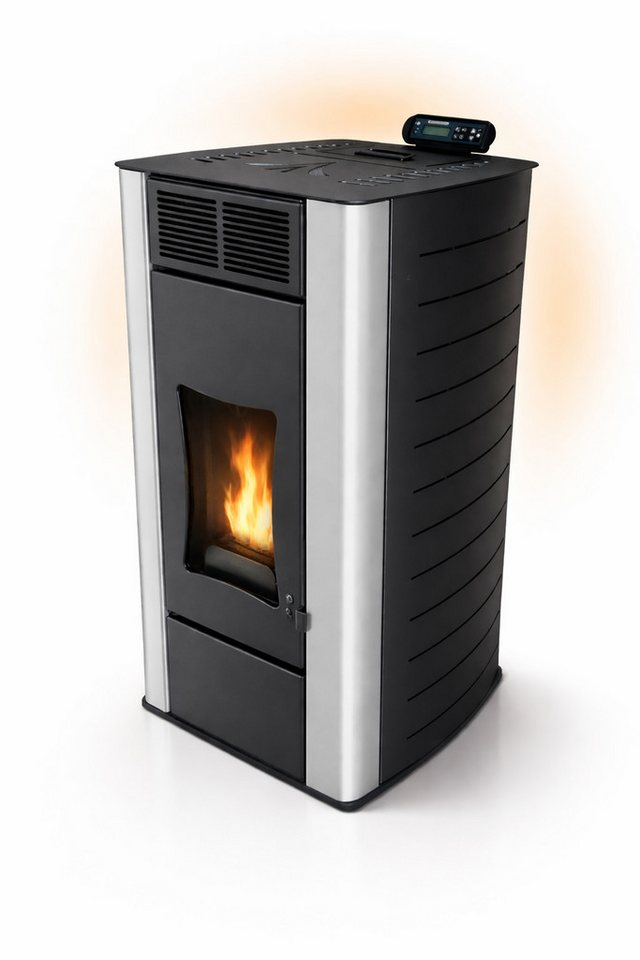 NEMAXX Pelletofen P18 Schwarz 18 kW wasserführend bis 300m³ Zentralheizung A+ 40 kg Tank, (Reinigungsautomatik, ECO-Modus, Sicherheitsabschaltung, Wochentimer, Wi-Fi Ready), BAFA/förderfähig, Wasser 12,5kW, effiziente Wärme, bis 18 Std.Laufzeit Bild 3