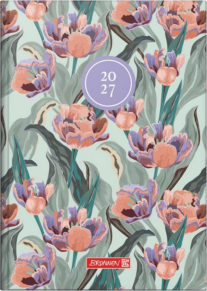 BRUNNEN Buchkalender BRUNNEN Buchkalender 795 2027 "Botanical" A5, Papier: 1 Seite = 1 Tag
