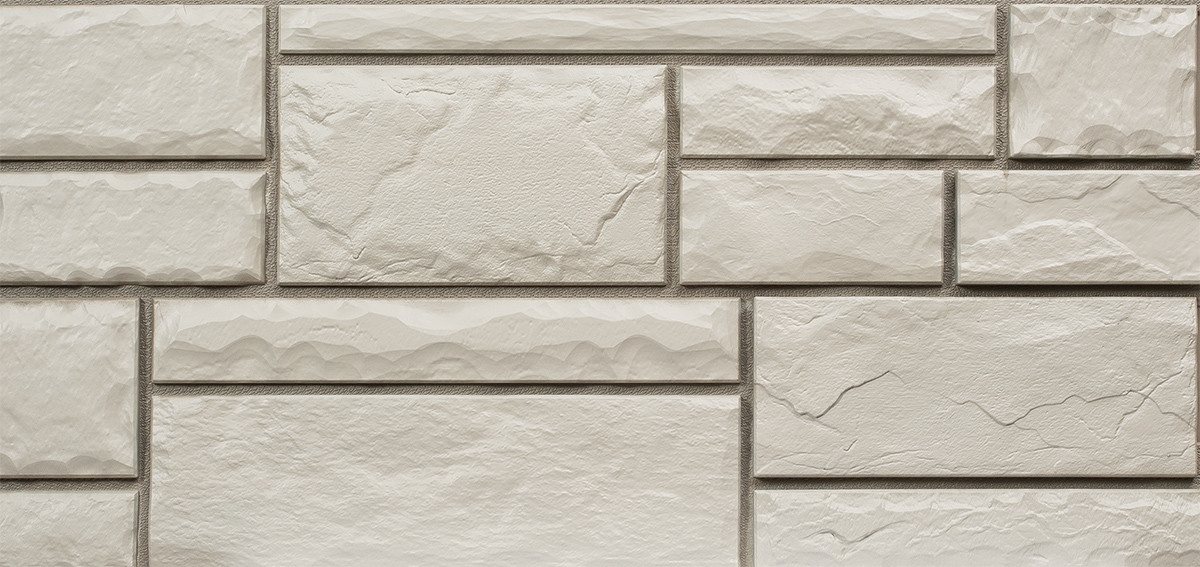 NOVIK Verkleidungspaneel NovikStone HC Platte 122x47 cm 9 St. 4,65qm Bruchstein weiss, BxL: 47,00x121,92 cm, 0,52 qm, (Karton mit 9 Platten, 4,27 qm) Wandverkleidung mit 3-D-Effekt, problemlose Montage, Natursteinoptik Bild 3