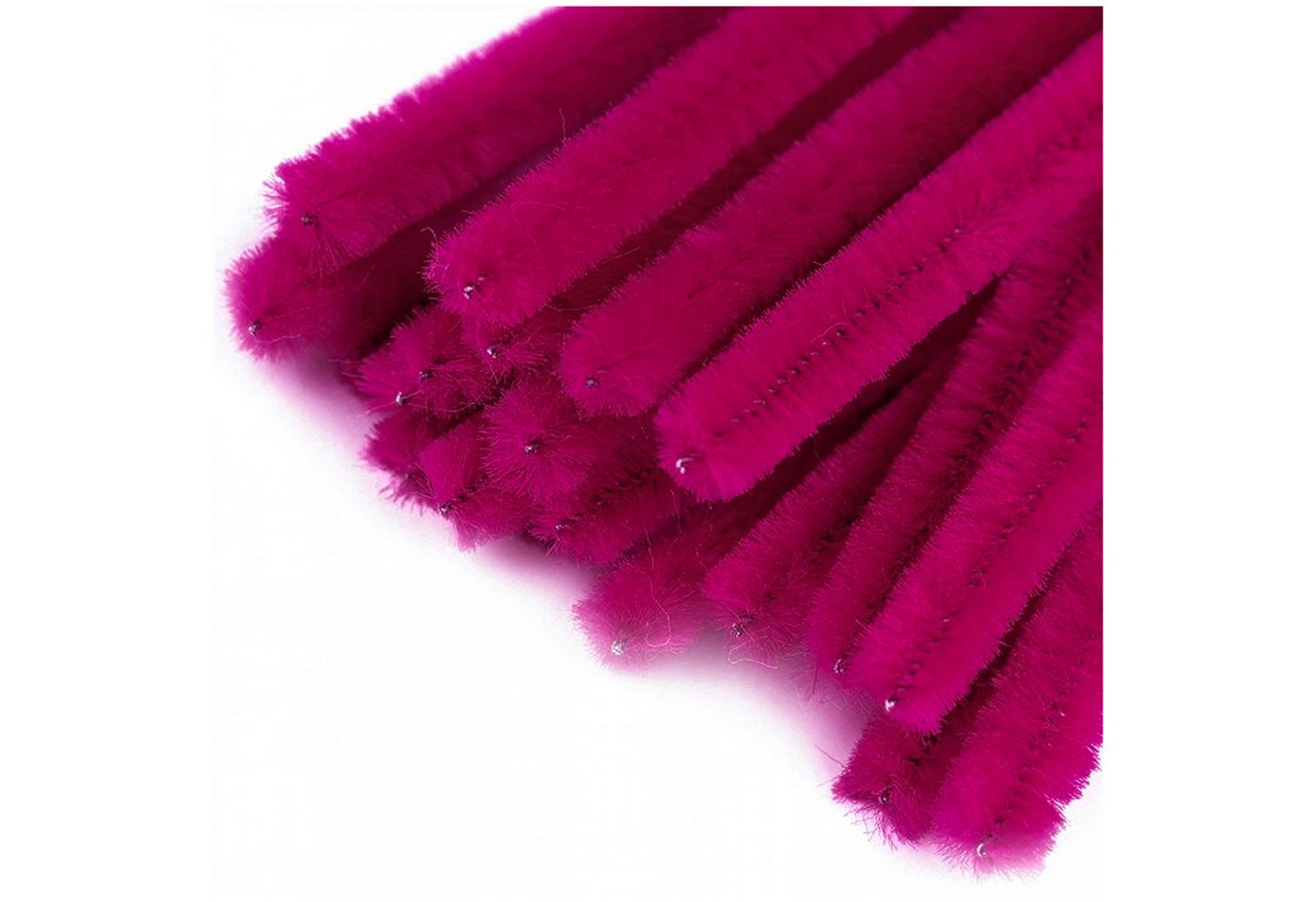 maDDma Basteldraht 20 Draht Pfeifenreiniger 6 mm Länge 30cm CHENILLE Farbe wählbar, dunkelpink Bild 2