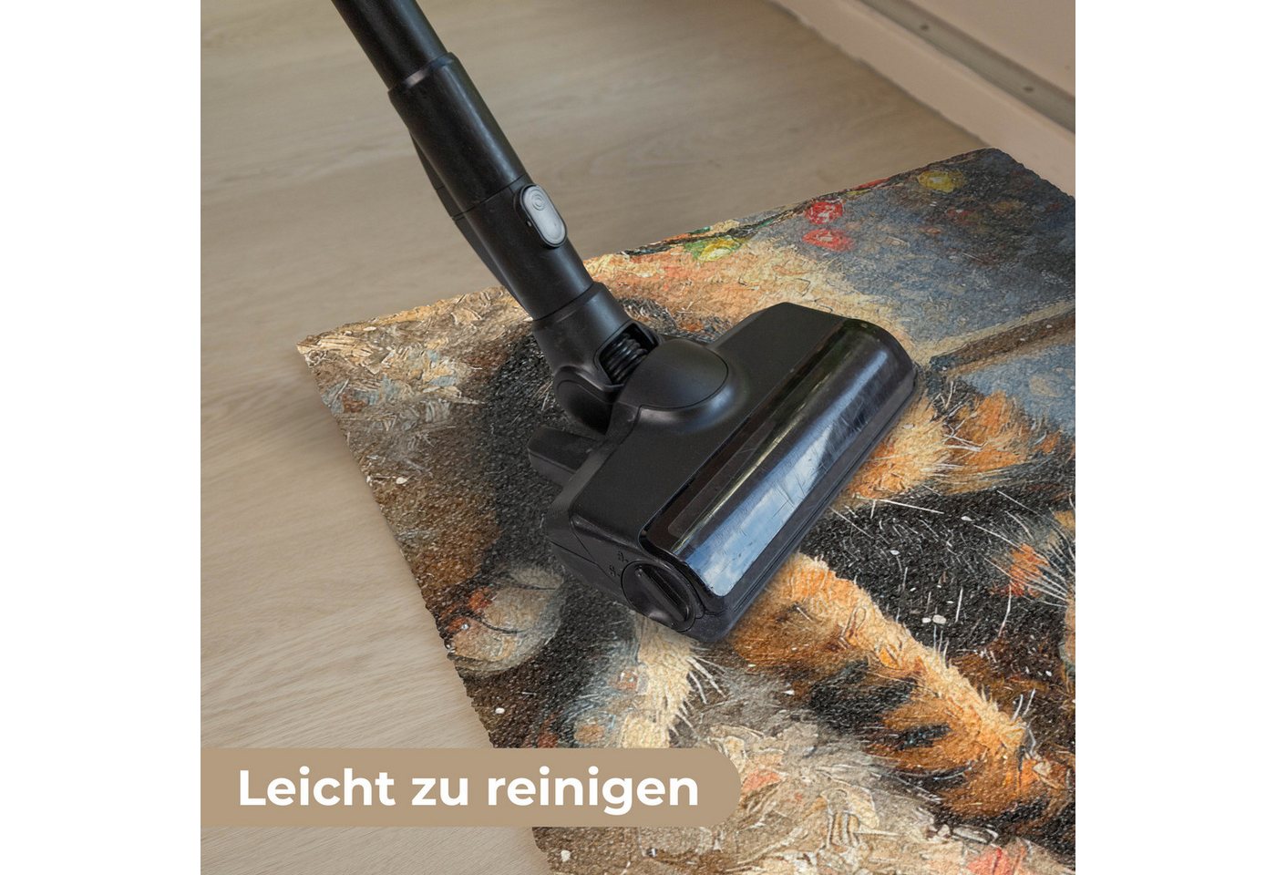 MuchoWow Fußmatte Katze - Weihnachten - Winter - Tier, Rechteckig, innen Schmutzfangmatte, Tür, Schmutzfänger Flur, Teppich 60x40 cm Bild 2