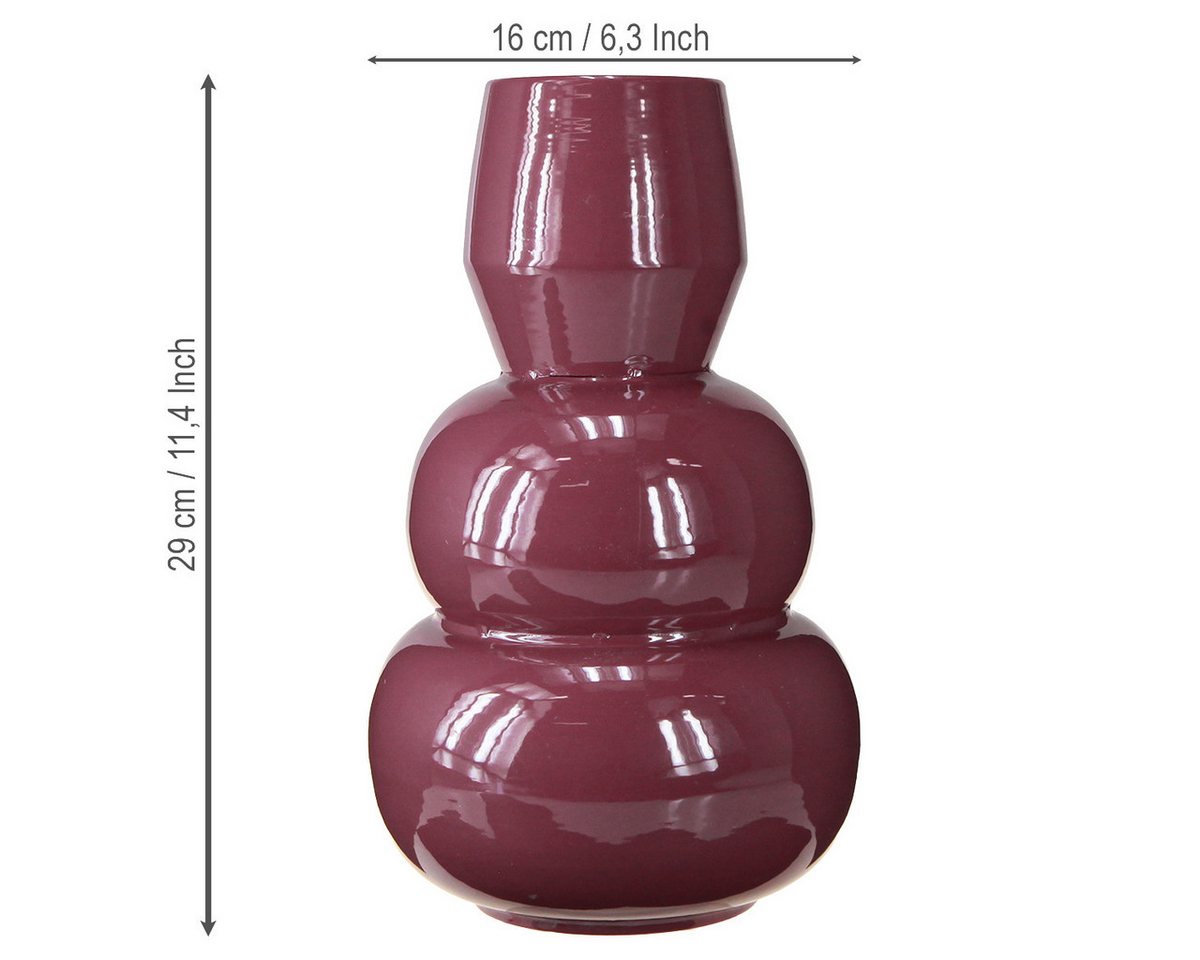 Florists Products Gartenfigur Elegante Deko Vase aus Metall im modernen Design für stilvolle