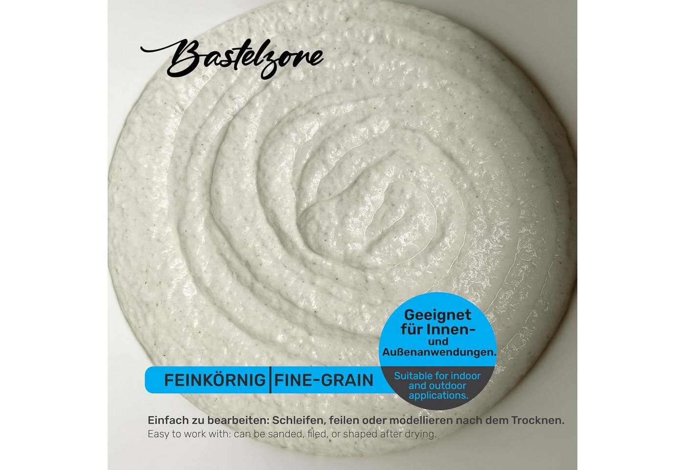 Greenpoint Strukturpaste Strukturpaste Modellierpaste Spachtelmasse - Acrylmalerei & Leinwand, XXL 3,5 kg für 3D-Effekte, Reliefs und kreative Texturen Bild 5