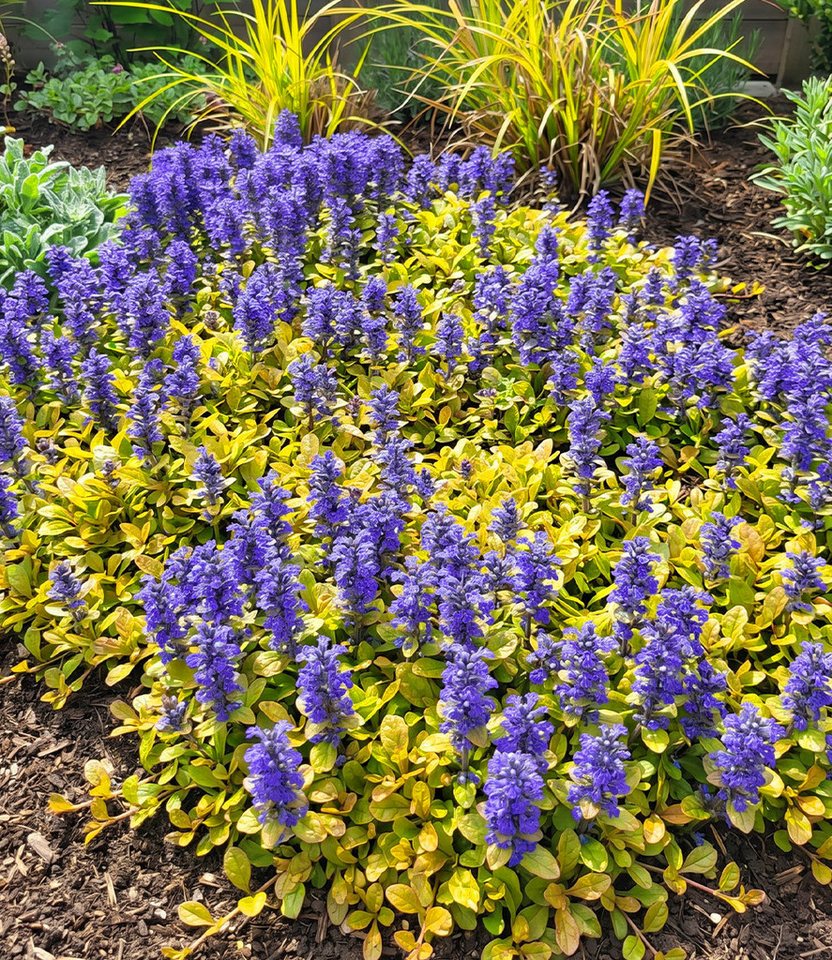 BALDUR Garten Staude Ajuga 'Feathered Friends® Fancy Finch', 1 St., Kriechender Günsel,winterhart, mehrjährig, immergrün, schattenliebend Bild 2
