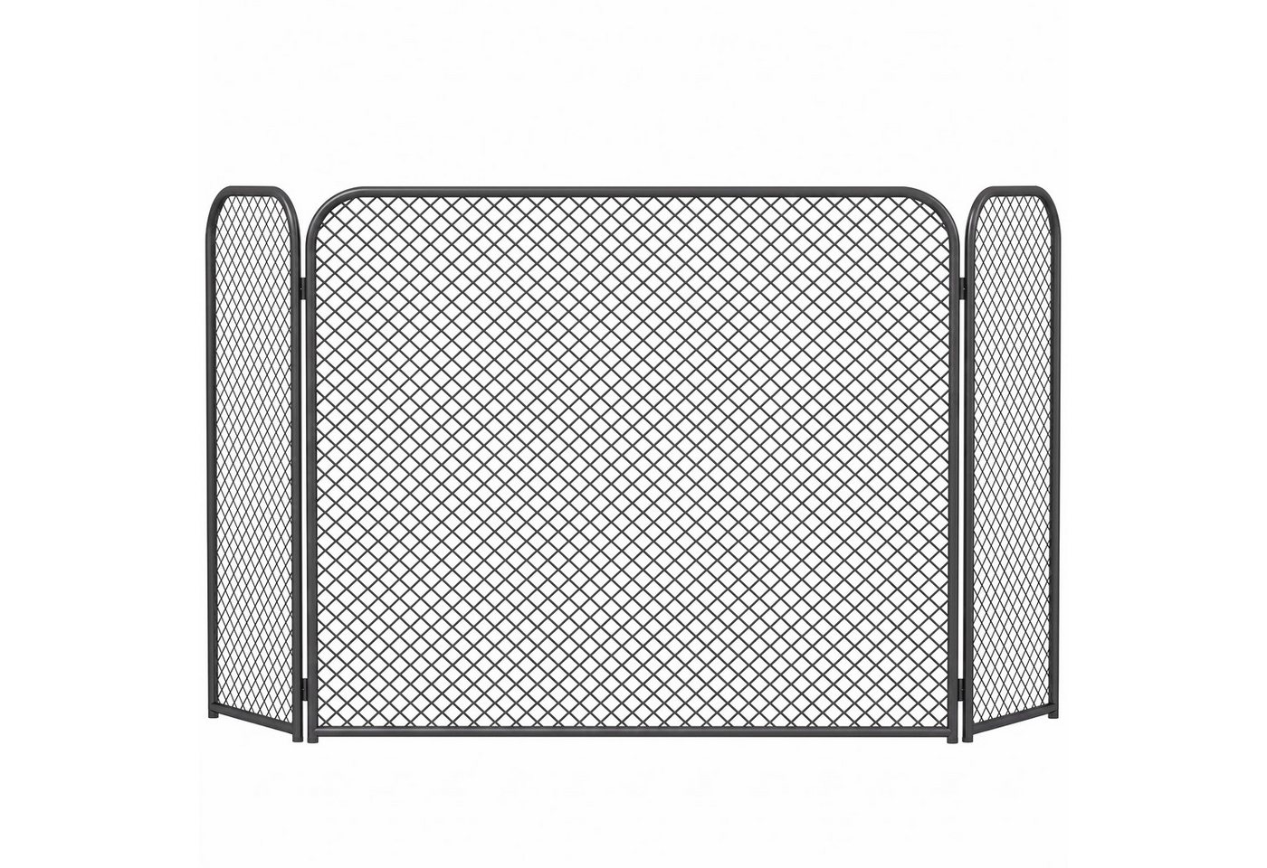 HOMCOM Kamingitter geometrisches Design aus Metall (Set, 1-tlg., 1x 3-teiliges Kaminschutzgitter), 3-teilig, klappbar, Funkenschutz, hitzebeständig Bild 4