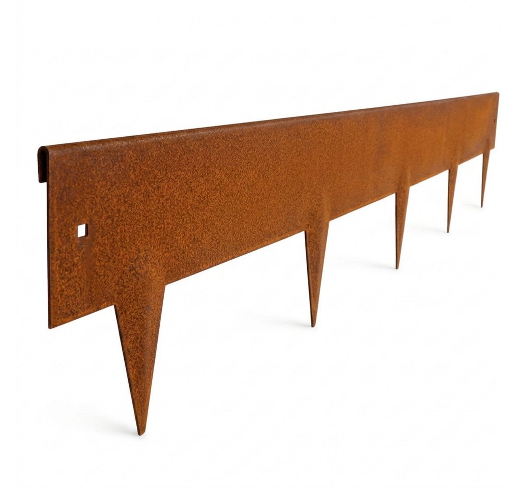 PEACOCK Garden SupportS Rasenkante Rasenkante corten 10m – robuste Beeteinfassung 16cm hoch Bild 2