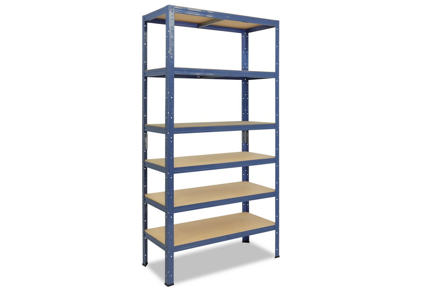 shelfplaza Schwerlastregal HOME, 180x30x60cm blau, 6 Böden, Kellerregal, Garagenregal, Steckregal Bild 5