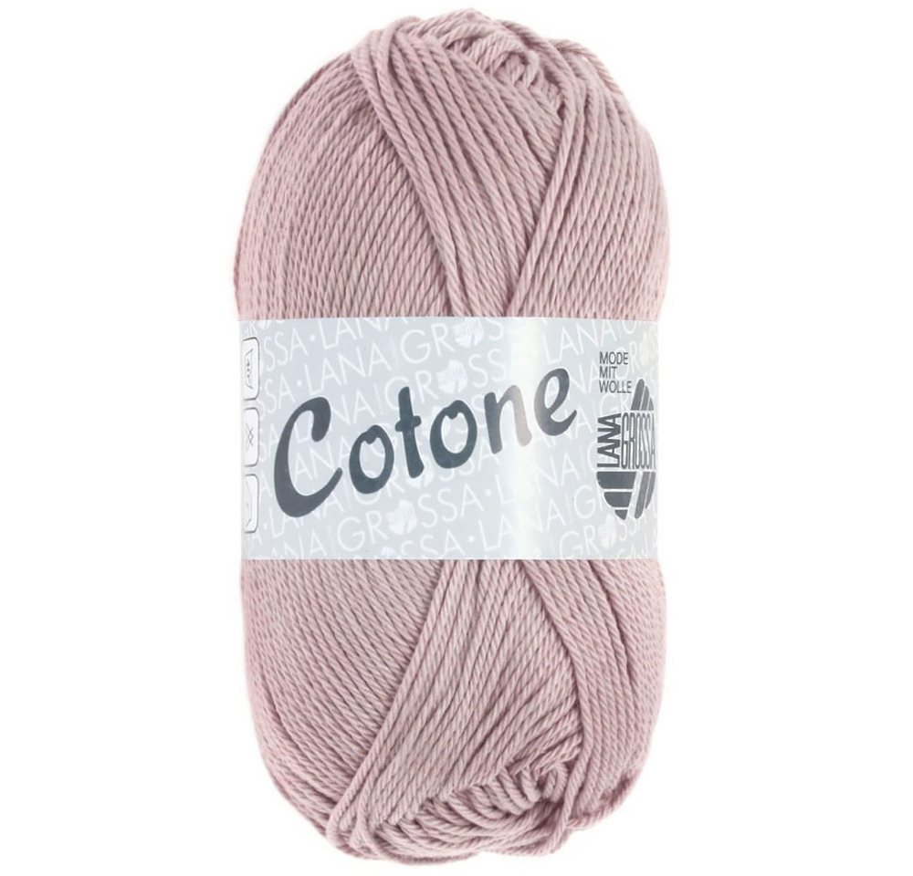 LANA GROSSA Cotone 0058 pastellrosa Häkelwolle, 125 m