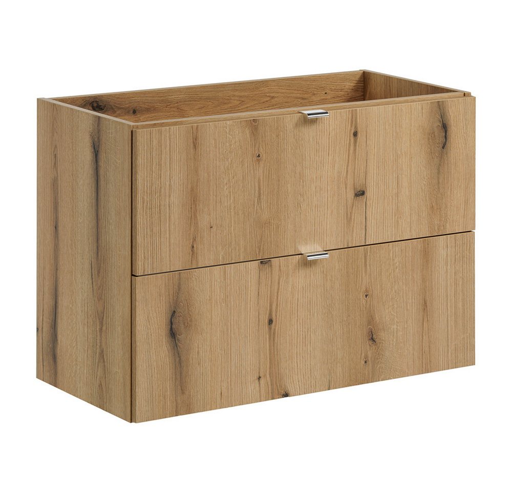 Lomadox Waschtisch NEWPORT-56-OAK, Unterschrank mit Waschbecken, Eiche, 80cm