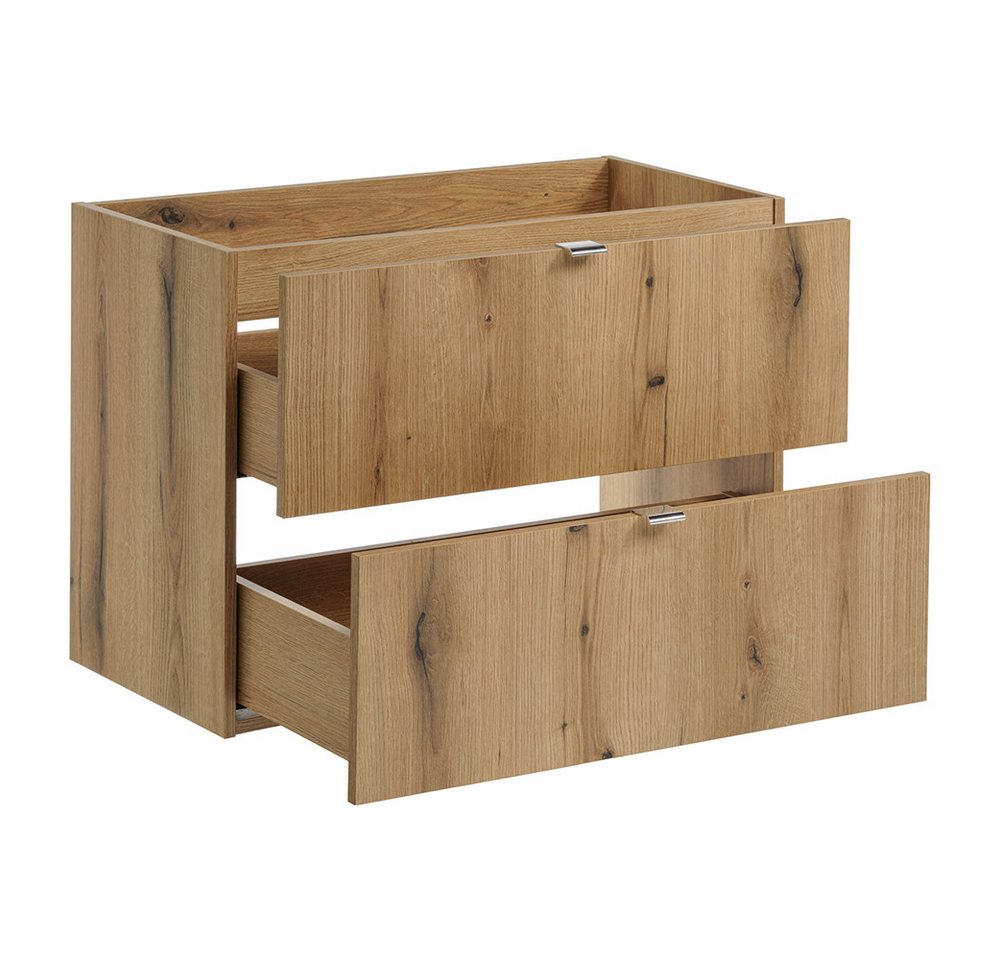 Lomadox Waschtisch NEWPORT-56-OAK, Unterschrank mit Waschbecken, Eiche, 80cm Bild 2