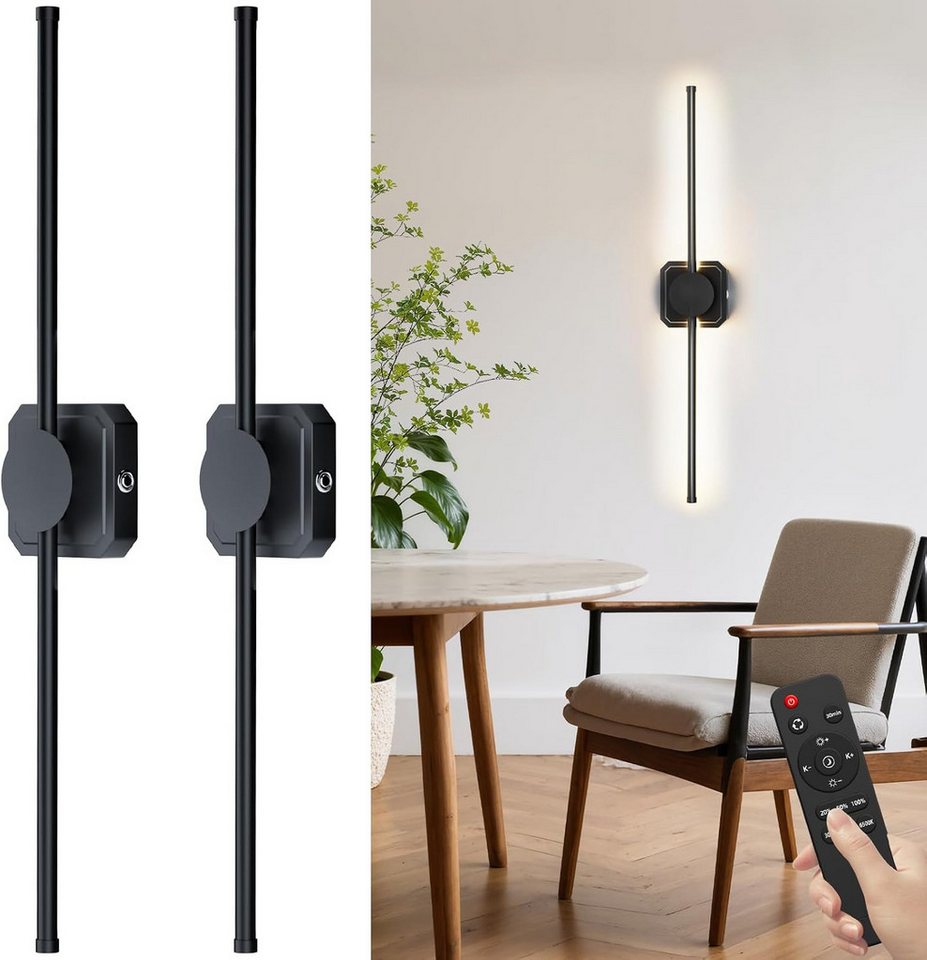 Vivitar LED Wandleuchte 28-Zoll 10.000 mAh über USB-C aufladbare mit Fernbedienung, kabellose Leuchte, Touch-Schalter, um 350° schwenkbar, stufenlos dimmbar von 20 % bis 100 %, 3 Lichtfarben, 3000 K/4000 K/6500 K, akkubetriebene Wandleuchte für Wohnzimmer, Schlafzimmer, Flur, Arbeitszimmer, Leseecke, Nachttisch, Innenbereich, moderne Wandbeleuchtun, dekorative Wandleuchte, flexible Beleuchtung, gemütliches Licht Bild 4