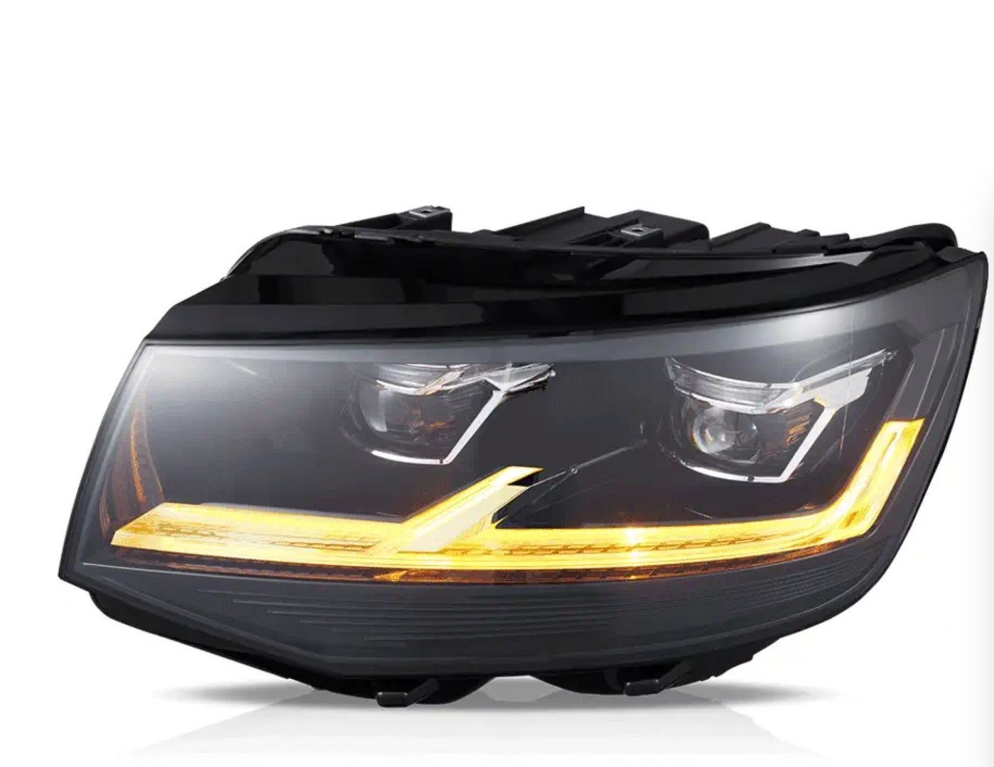 LLCTOOLS KFZ-Ersatzleuchte Voll LED Scheinwerfer Passend für Volkswagen T6 15–19 Schwarz DRL, LED, Plug & Play, E-Prüfzeichen, elektrische Leuchtweitenregulierung Bild 3