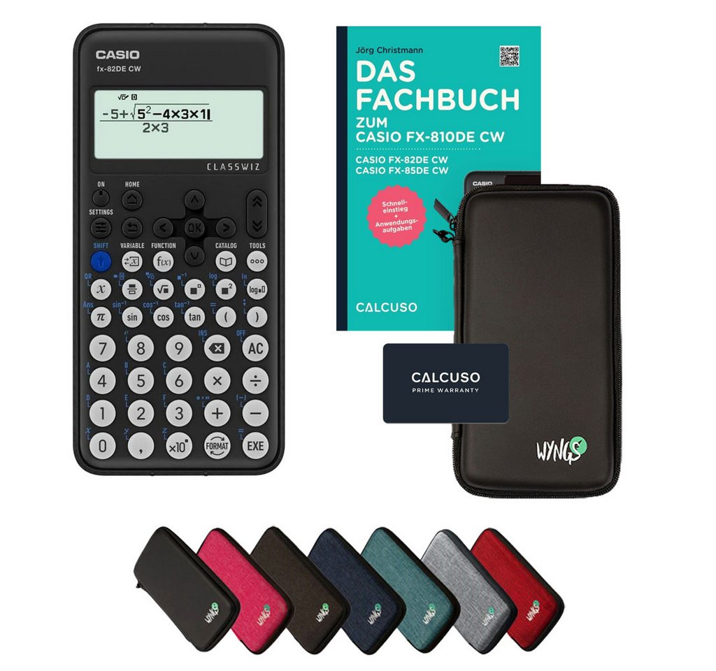 CASIO Taschenrechner fx-82DE CW inkl. Schutztasche Schwarz & Fachbuch (96 Seiten, DIN A5) Bild 2