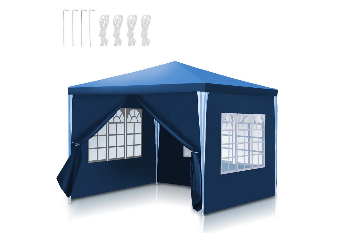 Clanmacy Pavillon 3x3m Pavillon, Garten Festzelt Gartenzelt Wasserdicht, UV-Schutz