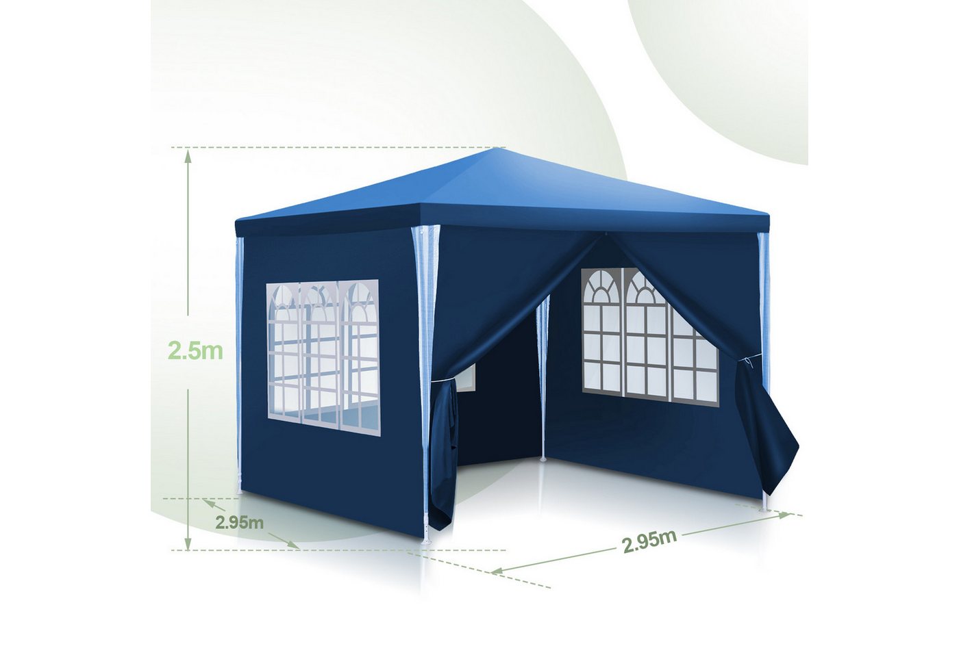 Clanmacy Pavillon 3x3m Pavillon, Garten Festzelt Gartenzelt Wasserdicht, UV-Schutz Bild 4