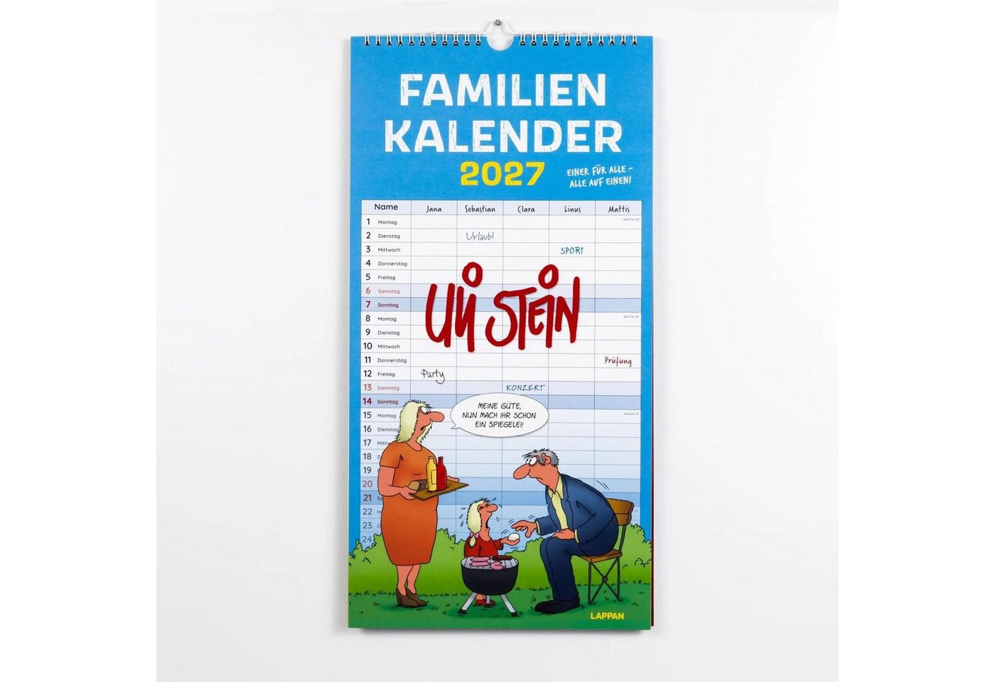 Lappan Verlag Wandkalender Uli Stein Familienkalender 2027: Familienplaner mit 5 Spalten Bild 4