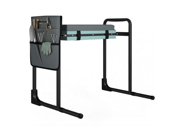 Outsunny Arbeitshocker Klappbare Kniebank für Gartenarbeit (Gartenhocker, 1 St., Kniehilfe), klappbar, mit Werkzeugtasche, Kniekomfort