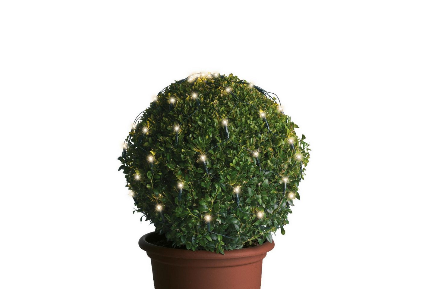 MARELIDA LED-Lichternetz LED Lichternetz Lichterkette Buchsbaum Kugelnetz für Außen 35cm grün, 60-flammig Bild 4