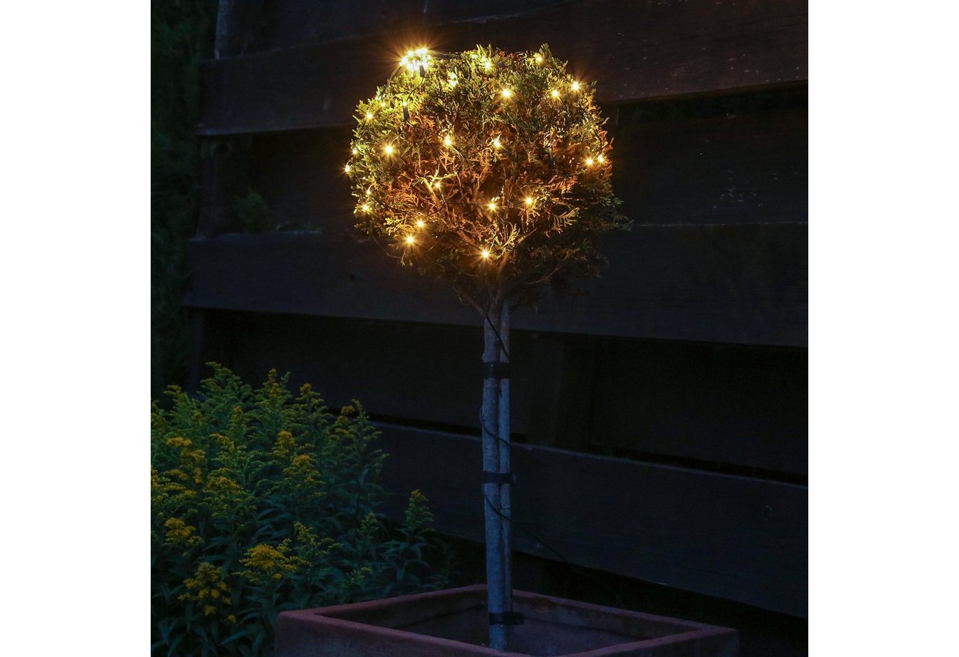 MARELIDA LED-Lichternetz LED Lichternetz Lichterkette Buchsbaum Kugelnetz für Außen 35cm grün, 60-flammig Bild 5