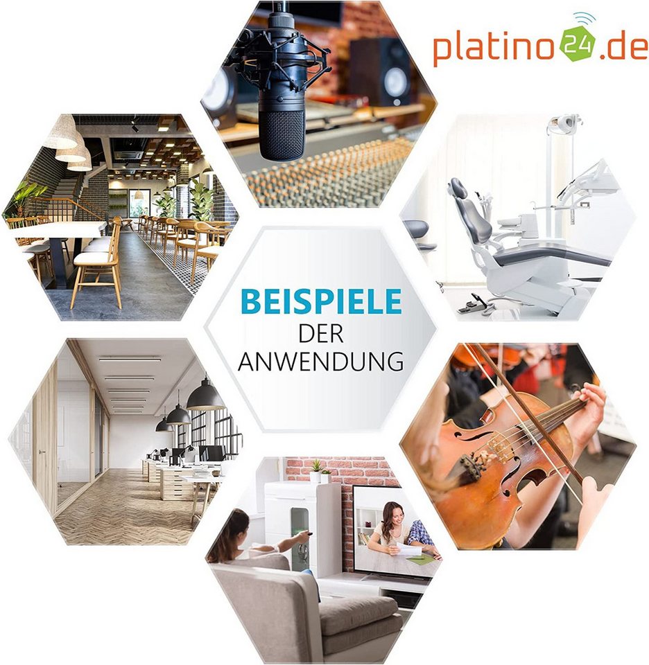 platino24 Akustikplatte Eckabsorber aus Basotect G+ je 20,5x20,5x100 cm, (1-St) Bild 3